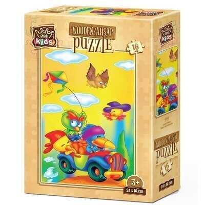 Art Kids Puzzle Ahşap 16 Parça Çılgın Uçurtmacılar 5853 - 1