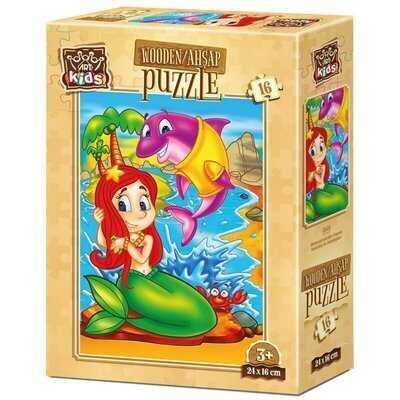 Art Kids Puzzle Ahşap 16 Parça Denizkızı ve Arkadaşları 5858 - 1