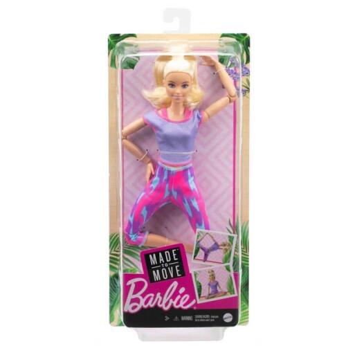 Barbie Sonsuz Hareket Bebeği Sarışın Desenli Taytlı GXF04 - 1