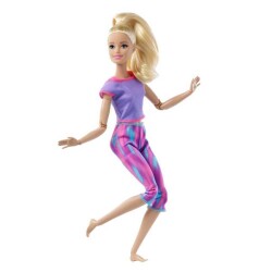 Barbie Sonsuz Hareket Bebeği Sarışın Desenli Taytlı GXF04 - 2