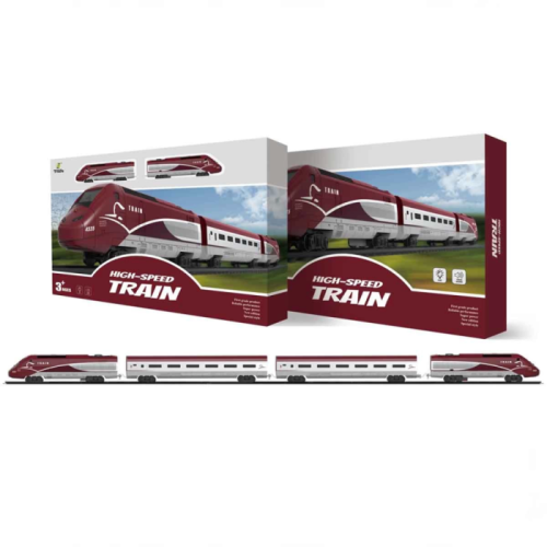 Başel High-Speed Railway Red Train Set - 1