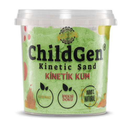 ChildGen Kinetik Kum 500 Gr - Yeşil - 1