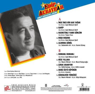 Edip Akbayram Unutamadıklarım - Plak - 2