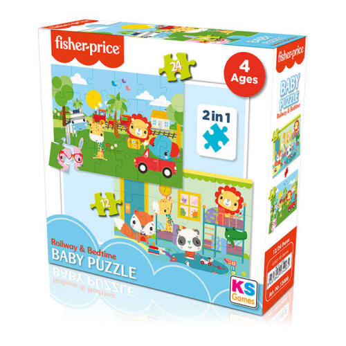 Ks Baby Puzzle Railway & Bedtime 2in1 - 1