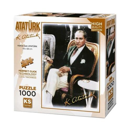 Ks Games 500 Parça Kahve İçen Atatürk Puzzle - 1