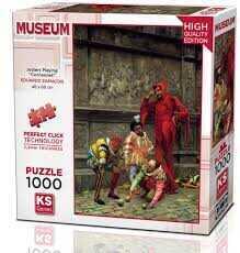 Ks Puzzle 1000 Parça Jesters Playing“Cochonnet” 20662 - 1