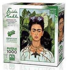 Ks Puzzle 1000 Parça Self-Portrait with Thorn Necklace and Hummingbird 20665 - 1