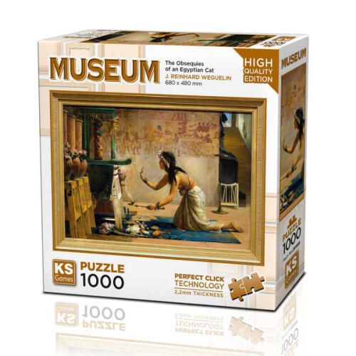 Ks Puzzle 1000 Parça The Obsequies of an Egyptian Cat 20668 - 1