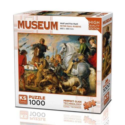 Ks Puzzle 1000 Parça Wolf and Fox Hunt 20666 - 1