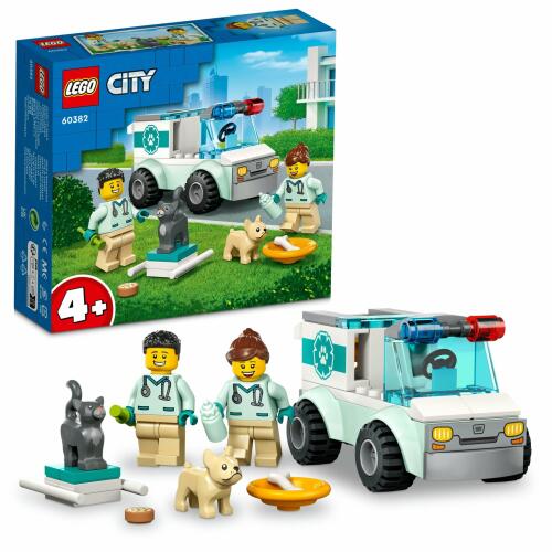 Lego City Veteriner Kurtarma Aracı 60382 Oyuncak Yapım Seti (58 Parça) LSC60382 4+ - 1