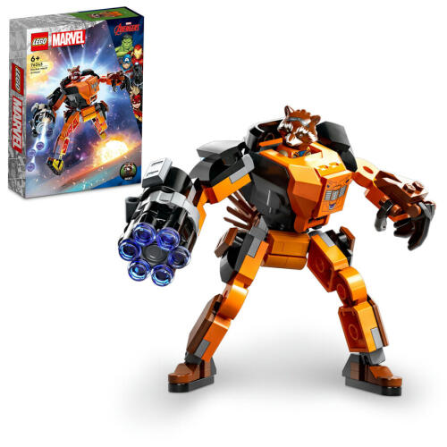 Lego Marvel Rocket Robot Zırhı 76243 Oyuncak Yapım Seti (98 Parça) LSS76243 6+ - 1