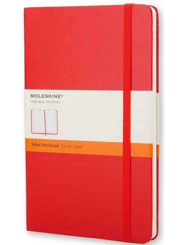 Moleskine MM710R Sert Kapak Kirmizi Cep Boy 192 Yaprak Çizgili Defter - 1