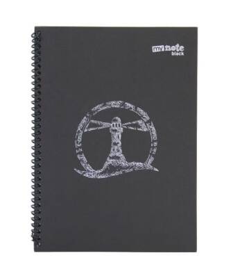 Mynote Black A4 60 Yaprak Spiralli Siyah Defter - 1