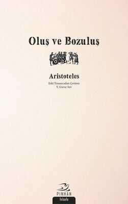 Oluş ve Bozuluş - Aristoteles - 1