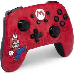 PowerA Enhanced Wireless Game Controller Red Here We Go Mario - 2