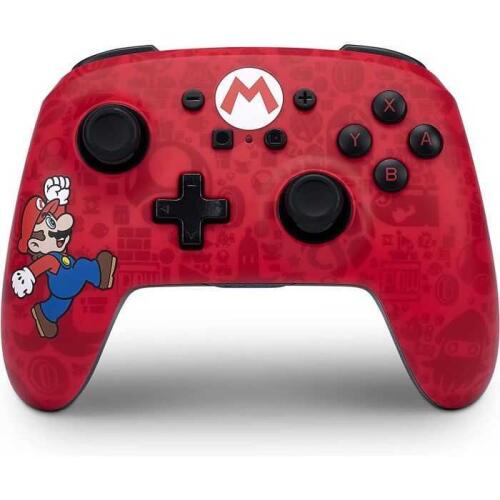 PowerA Enhanced Wireless Game Controller Red Here We Go Mario - 1