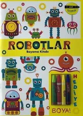 Robotlar Boyama Kitabı - Minik Ressamlar - Kolektif - 1