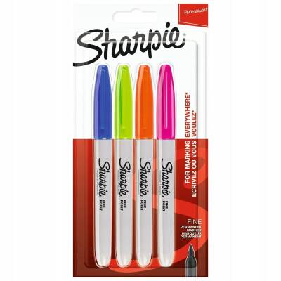 Sharpie Fine Permanent Markör Canlı Renkler 4lü Blister 2065403 - 1