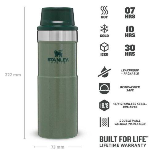 Stanley The Trigger-Action Travel Mug .47L / 16oz-Hammertone Green - 1