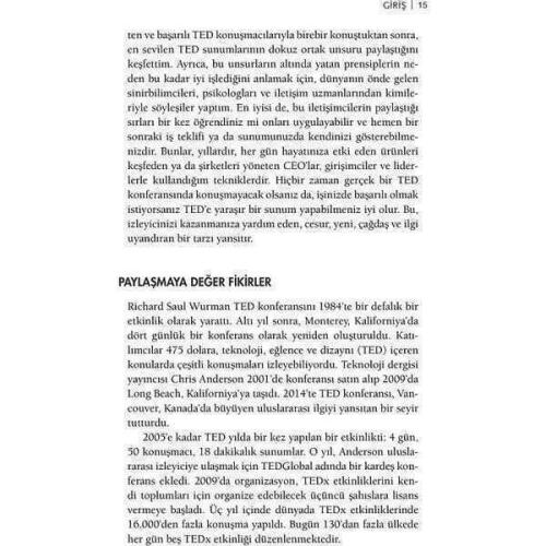 TED Gibi Konuş: Dünyanın En İyi Beyinlerine Göre Topluluk Önünde Konuşmanın 9 Sırrı - Carmine Gallo - Aganta Yayınları - 4