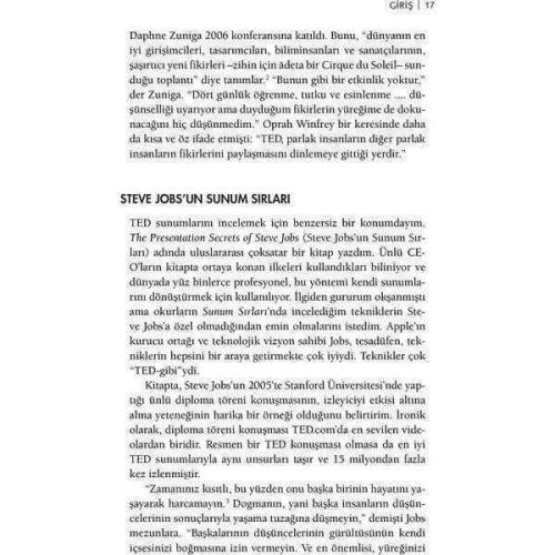 TED Gibi Konuş: Dünyanın En İyi Beyinlerine Göre Topluluk Önünde Konuşmanın 9 Sırrı - Carmine Gallo - Aganta Yayınları - 6