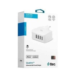 Ttec Quattro 4 USB li Seyahat Şarj Aleti Beyaz 2SC02B - 2