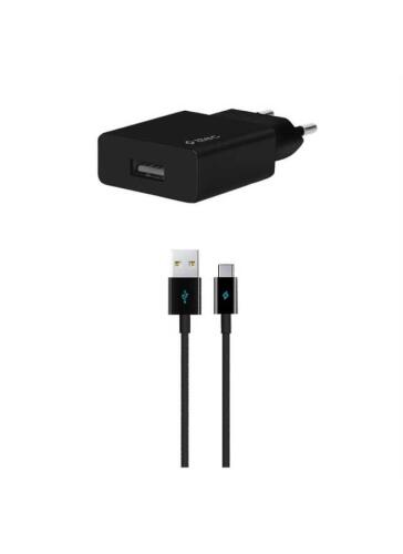 Ttec SmartCharger Seyahat Şarj Aleti 2.1A + Type-C Kablo Siyah - 1