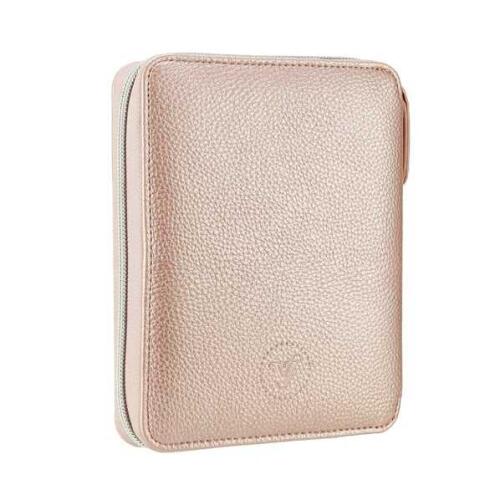 Victoria's Journals Buffalo Zipper Folder Organizer-Defter 14.8x21 cm 100 gr. 80 yp.Çizgili . Sedefli Rose Gold - 2