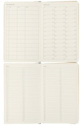 Victoria's Journals Monaco Vegan Deri Sert Kapak 100gr 96 Yaprak 13x21 cm Kenar Altın Demir ve Altın Yaldız Çizgili Mavi Planlayıcı - 3