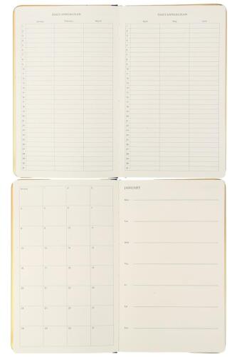 Victoria's Journals Monaco Vegan Deri Sert Kapak Planlayıcı Defter 100gr. 96 Yaprak 13x21 cm. Kenar Altın Demir ve Altın Yaldız Çizgili Gri - 2