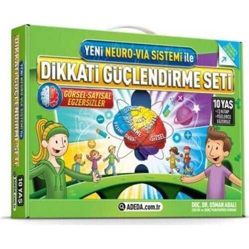 Yeni Neuro-Via Sistemi ile Dikkati Güçlendirme Seti 10 Yaş (3 Kitap) - Osman Abalı - Adeda Yayınları - 1