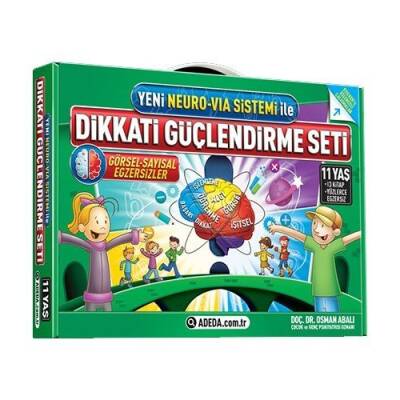 Yeni Neuro-Via Sistemi ile Dikkati Güçlendirme Seti 11 Yaş (3 Kitap) - Osman Abalı - Adeda Yayınları - 1