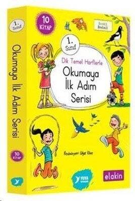 Yuva 1. Sınıf Dik Temel Harflerle Okumaya İlk Adım Serisi (Elakin) Yeni Ses Grupları (10 Kitap Takım) - Kolektif - 1